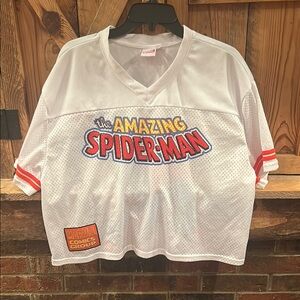 Marvel Spider-Man White and Red Jersey cropped